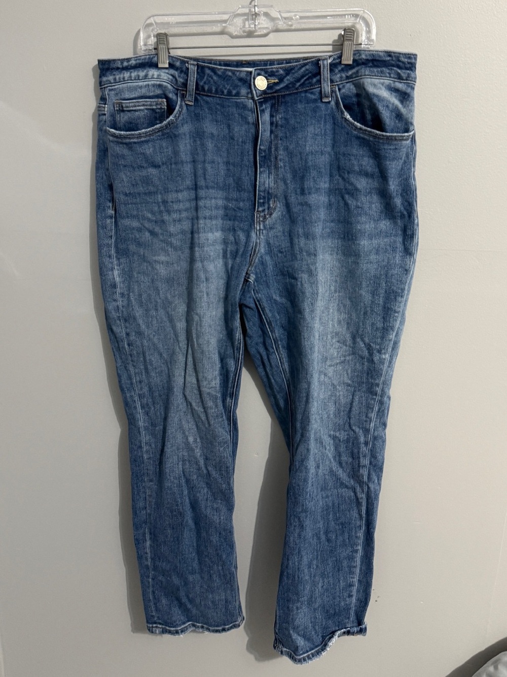 Vervet Jeans Womens 20W Straight Leg High Rise Medium Wash Stretch Modest Casual